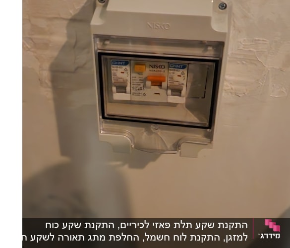 התקנת לוח חשמל קטן